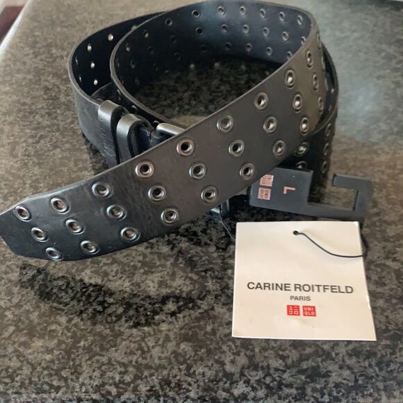 NWT Carine Roitfeld Wide Grommet Belt